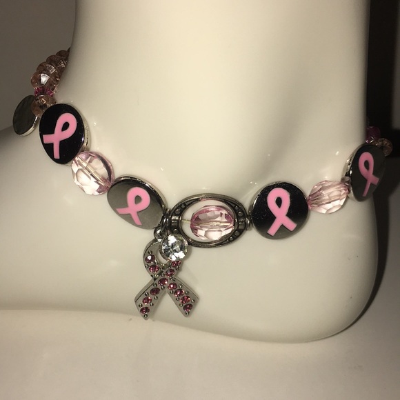 Breast Cancer Awareness Anklet - Picture 2 of 3